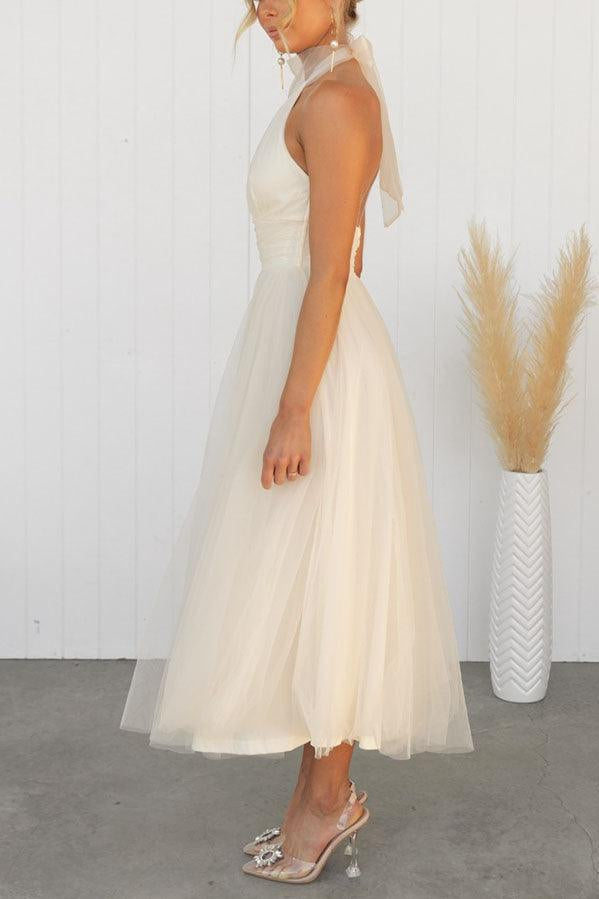 Sukienka maxi z tiulu z detalami w stylu fairy vibes