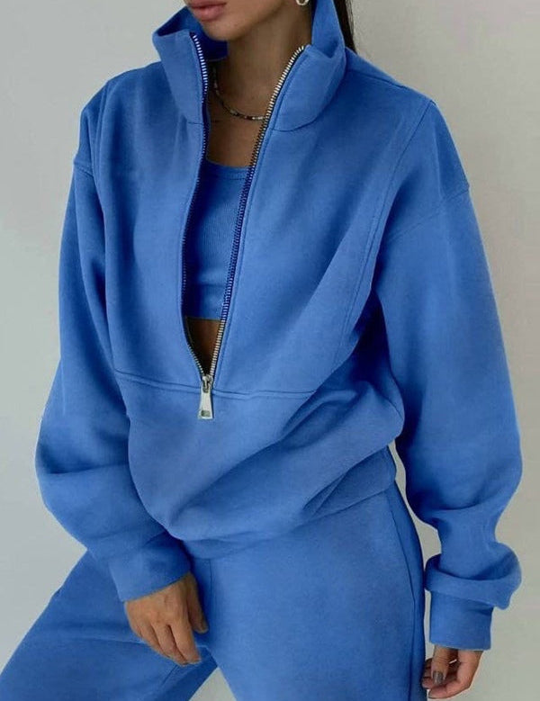 Fleece Sports Street Casual Fashion Dwu-częściowy Dres