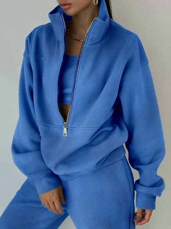 Fleece Sports Street Casual Fashion Dwu-częściowy Dres