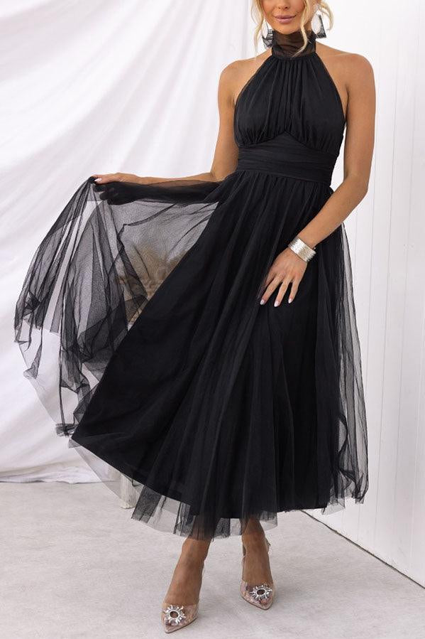 Sukienka maxi z tiulu z detalami w stylu fairy vibes