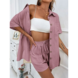 KRISTINE™ – Casual Letni Zestaw Lounge z Guzikami
