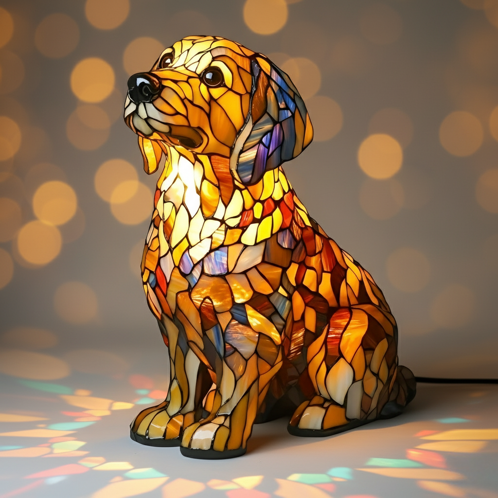 "Statua Lilii duchowych Golden Retrieverów"