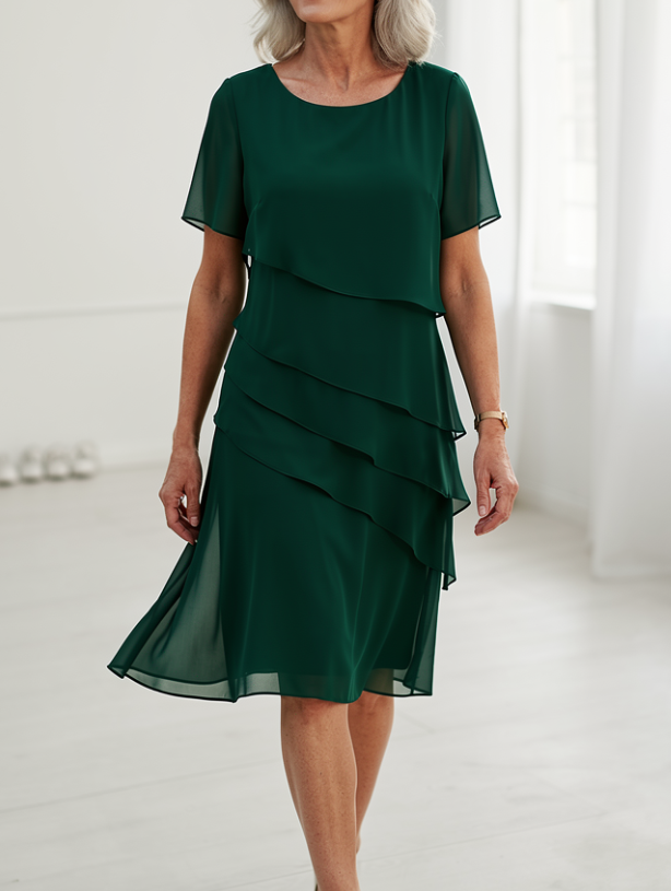 Juliette – Sukienka elegancka, zwiewna z falbanami