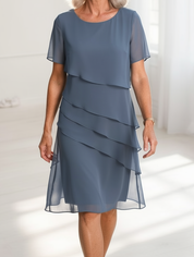 Juliette – Sukienka elegancka, zwiewna z falbanami