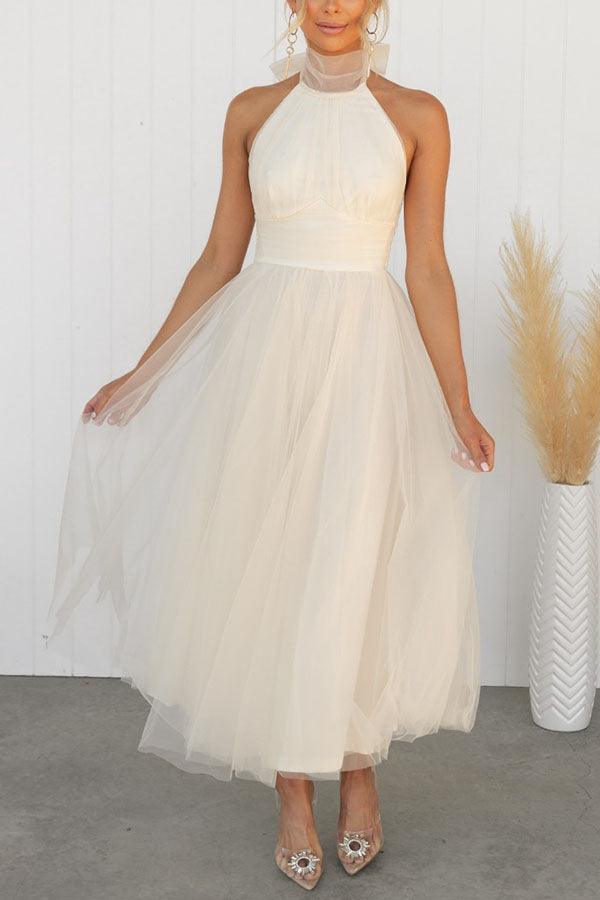 Sukienka maxi z tiulu z detalami w stylu fairy vibes