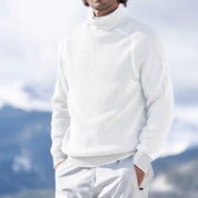 Męski turtleneck sweter zimowy i ciepły