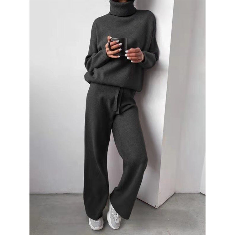 Sweter z golfem w jednolitym kolorze