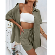 KRISTINE™ – Casual Letni Zestaw Lounge z Guzikami