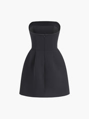 Sukienka Mini z Solidnego Materiału