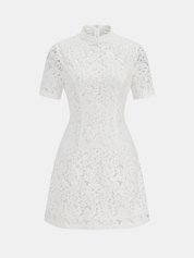 Sukienka Krótką Rękawem w Stylu Cheongsam