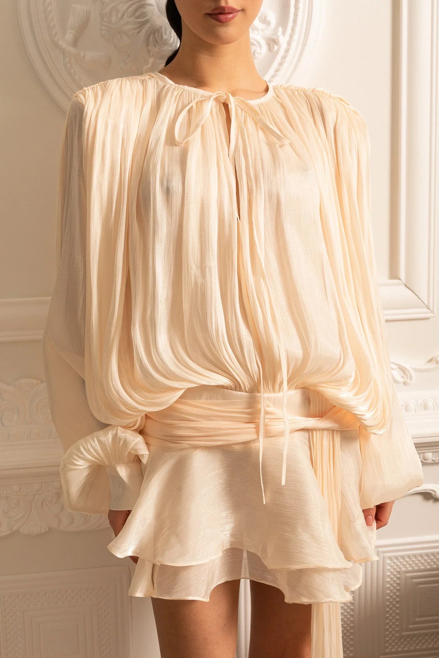 Sukienka Cassiopeia Krótka - Champagne Ivory