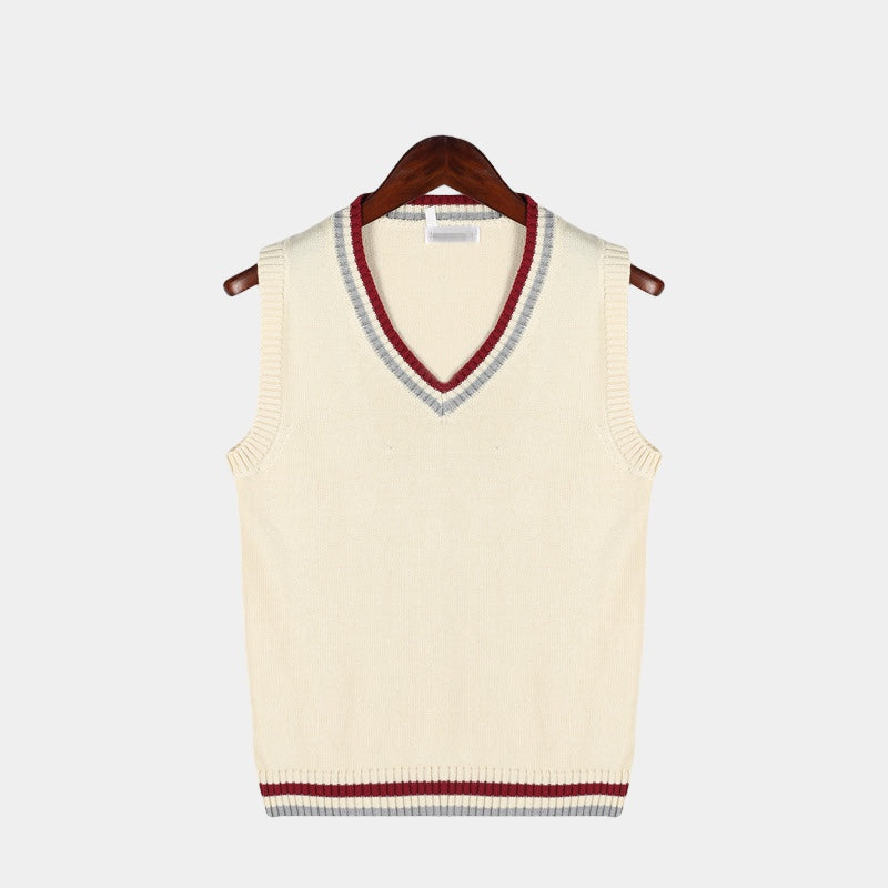 Męski Wygodny Bezrękawnik V-Neck do Stylizacji Warstwowej
