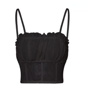 Biustonosz bralette z siatką pod biustem