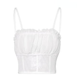 Biustonosz bralette z siatką pod biustem