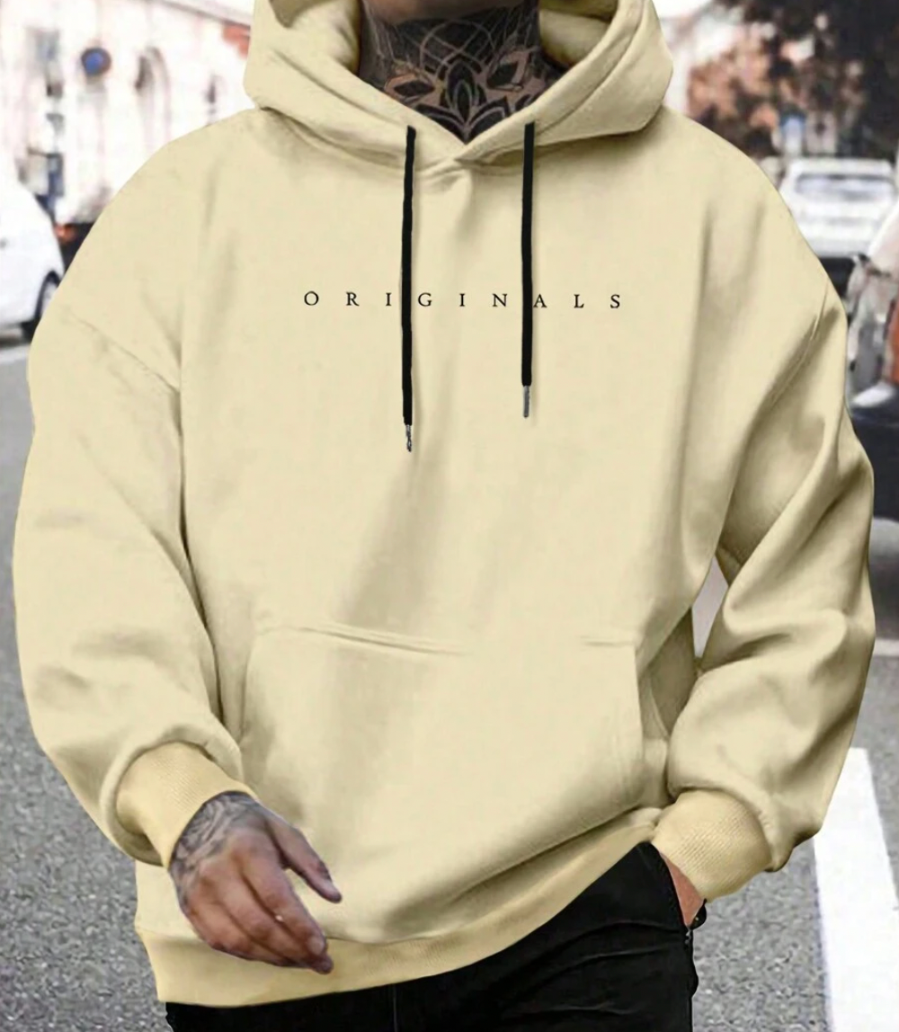 Męska Komfortowa Oversized Bluza z Kapturem