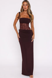 Sukienka Maxi Lily - Dymny Burgund