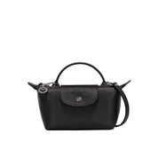 Mini Skórzana Torba Longchamp - Czarna