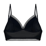 Biustonosz miękki bralette z ozdobnymi paskami