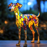 Lampa witrażowa inspirowana Whippetem