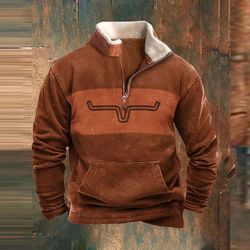 Męski Casualowy Sweter z Zamkiem – Wygodny i Nowoczesny