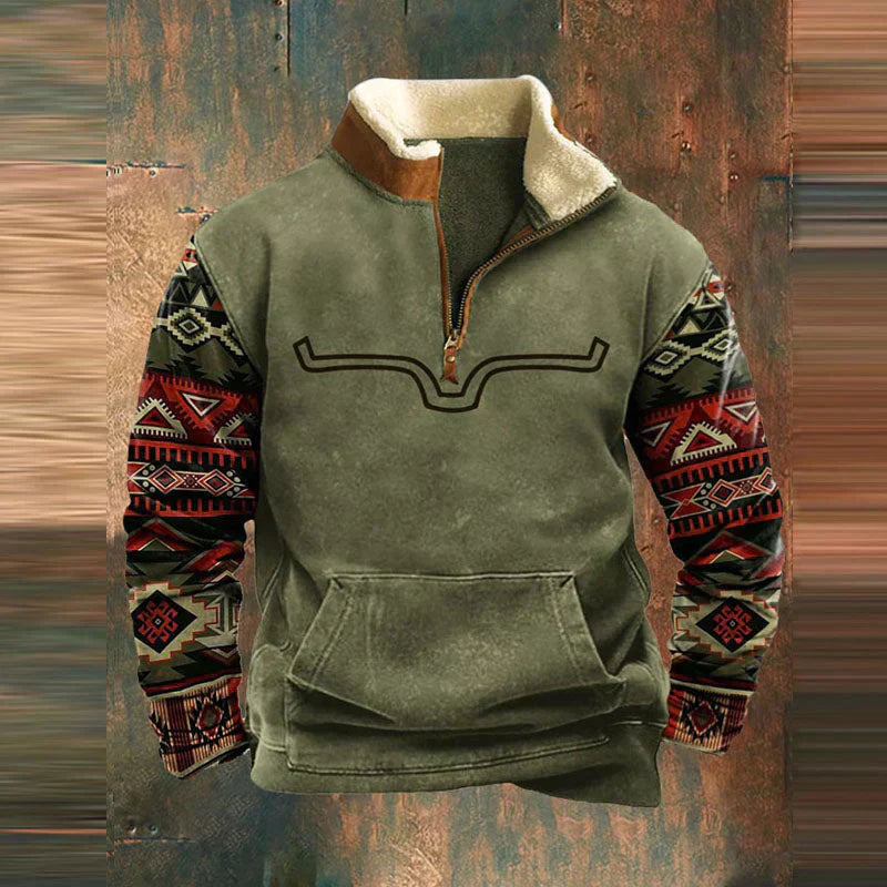 Męski Casualowy Sweter z Zamkiem – Wygodny i Nowoczesny