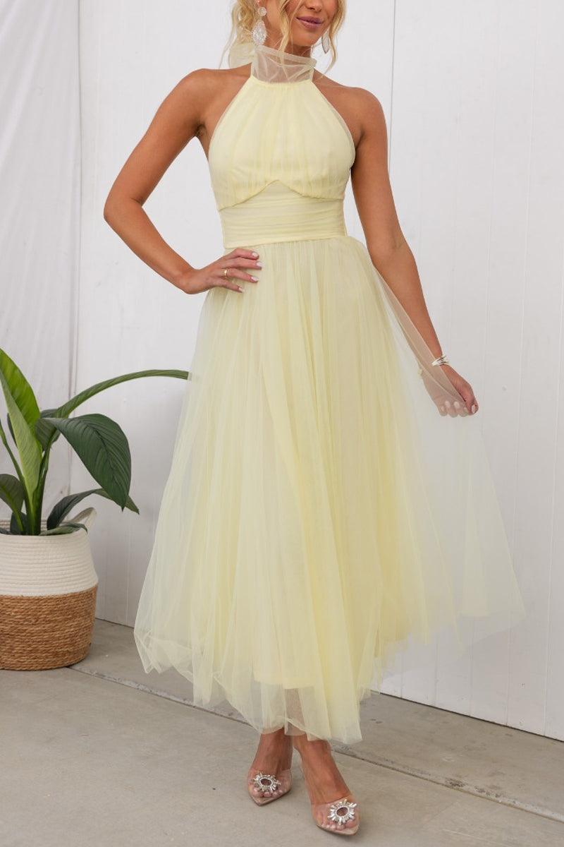 Sukienka maxi z tiulu z detalami w stylu fairy vibes