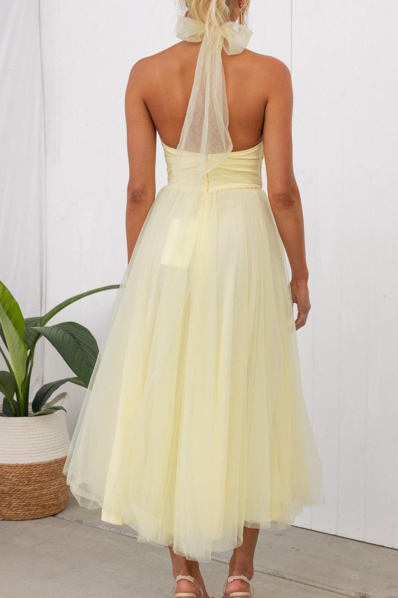 Sukienka maxi z tiulu z detalami w stylu fairy vibes