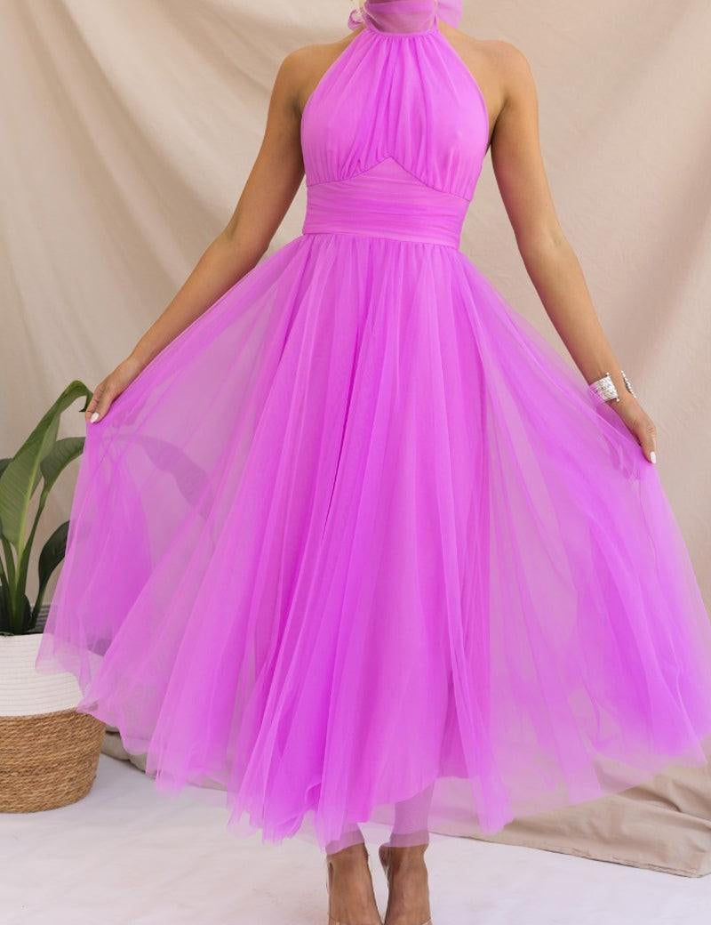 Sukienka maxi z tiulu z detalami w stylu fairy vibes