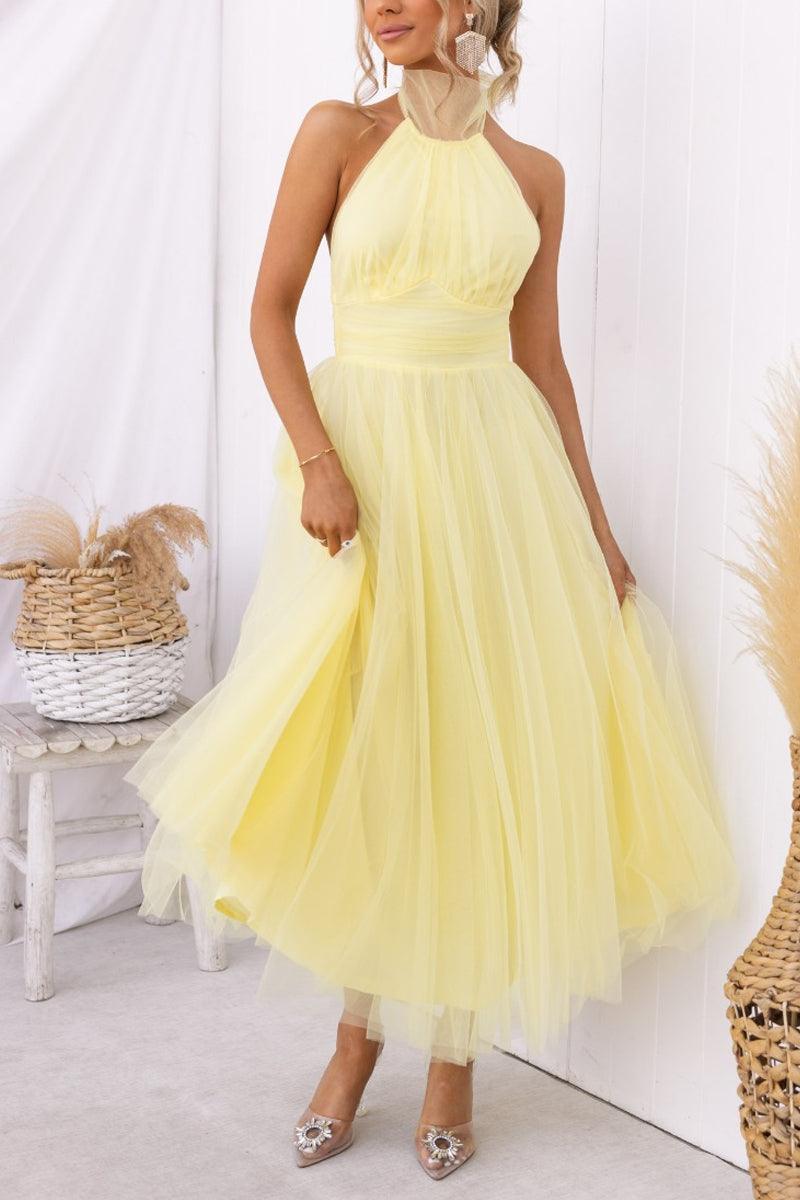 Sukienka maxi z tiulu z detalami w stylu fairy vibes