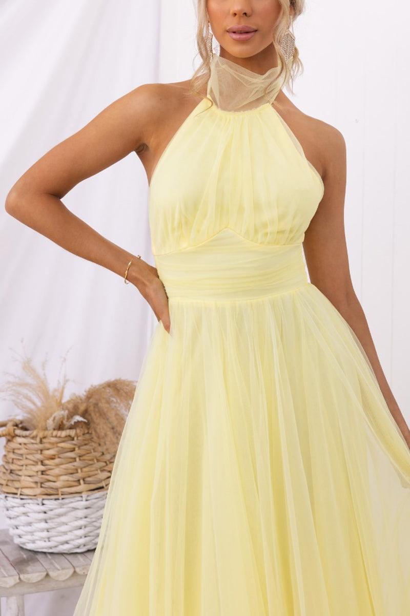 Sukienka maxi z tiulu z detalami w stylu fairy vibes