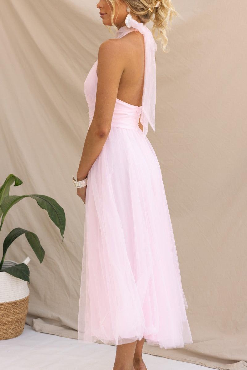 Sukienka maxi z tiulu z detalami w stylu fairy vibes