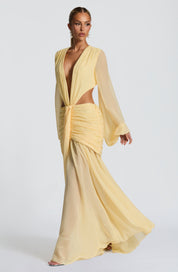 Sukienka Andrina Maxi - Cytrynowa