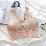 Biustonosz koronkowy bralette gorsetowy przód