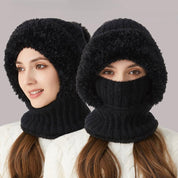 Amélie | Ciepła puszysta czapka z pomponem