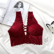 Biustonosz koronkowy bralette gorsetowy przód