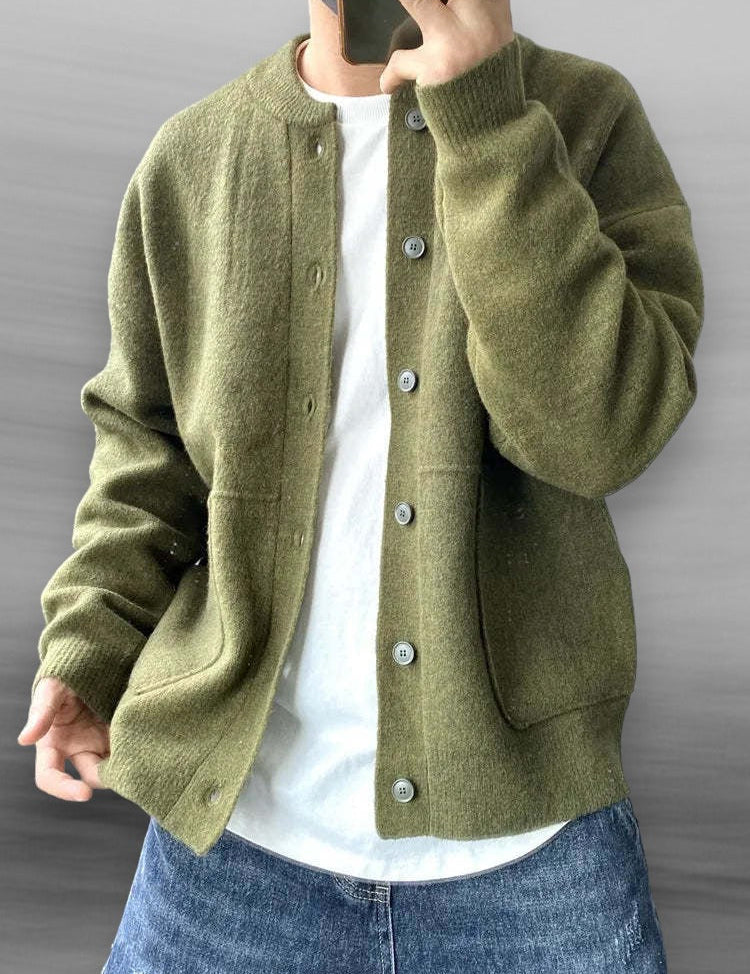 Męski kardigan slim fit z dzianiny