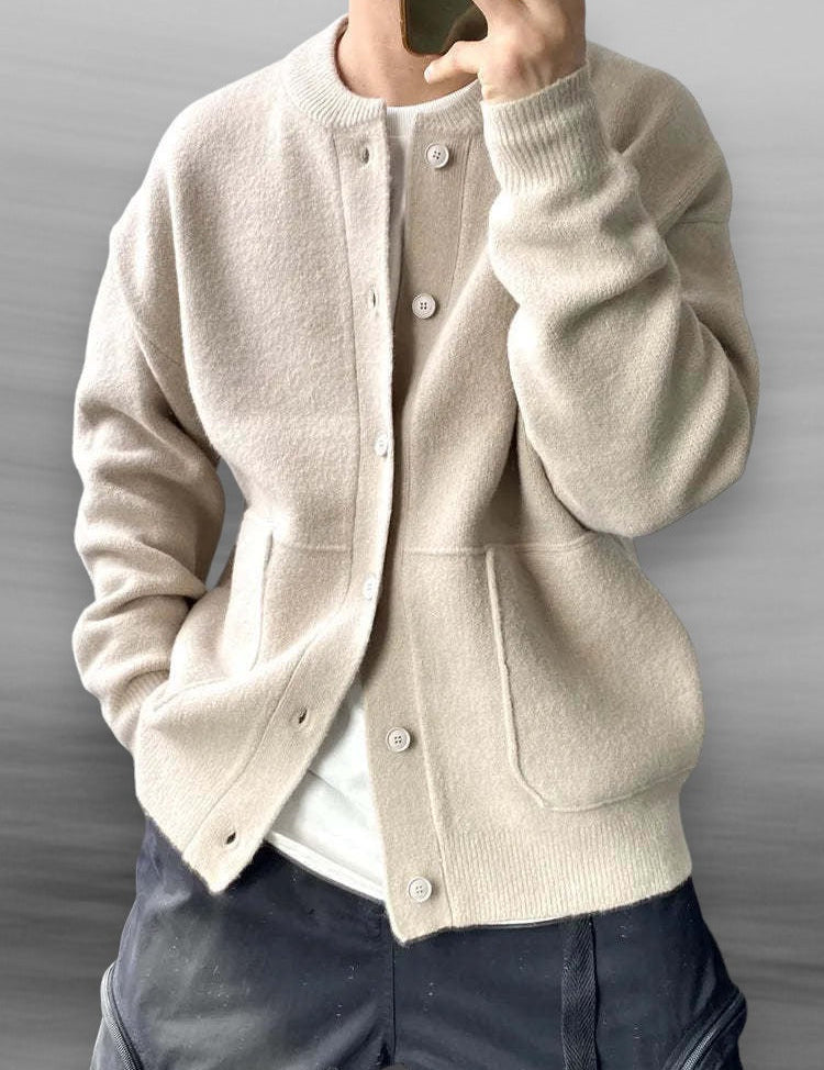 Męski kardigan slim fit z dzianiny