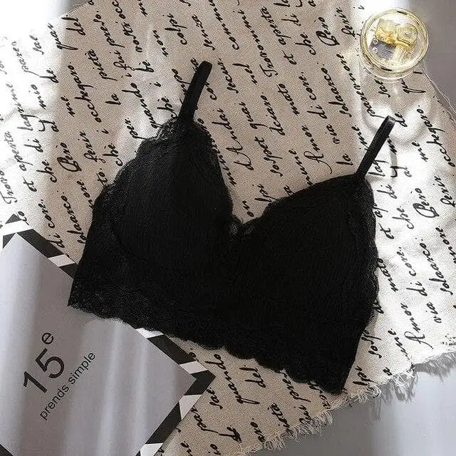 Biustonosz bralette prążkowany materiał