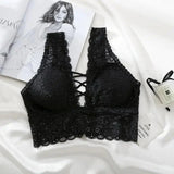Biustonosz koronkowy bralette gorsetowy przód