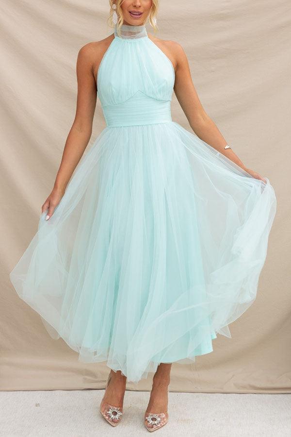 Sukienka maxi z tiulu z detalami w stylu fairy vibes