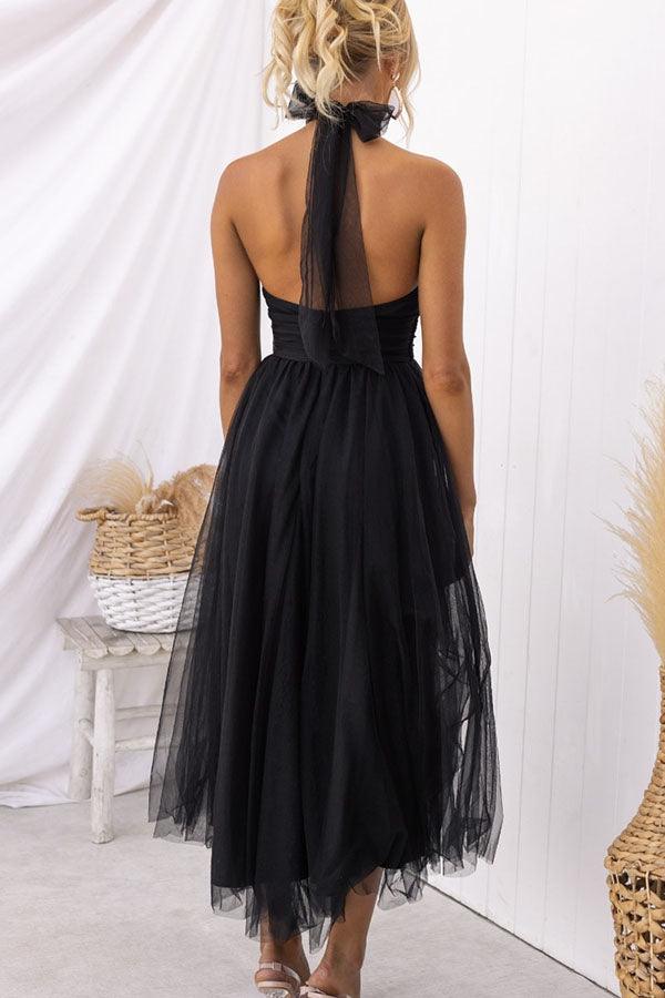 Sukienka maxi z tiulu z detalami w stylu fairy vibes