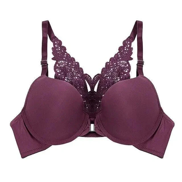 Biustonosz push-up z koronkowymi plecami