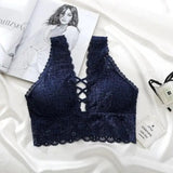 Biustonosz koronkowy bralette gorsetowy przód