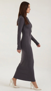 Marilyn Maxi-Jerseykleid mit Kapuze