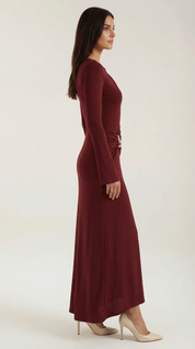Renee Langarm-Maxikleid