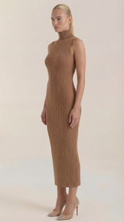 Sukienka maxi Sonia Bodycon z wysokim kołnierzem