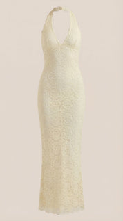 Roxanne Spitzen-Halter-Maxikleid