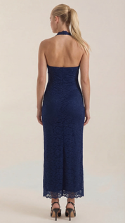 Roxanne Spitzen-Halter-Maxikleid
