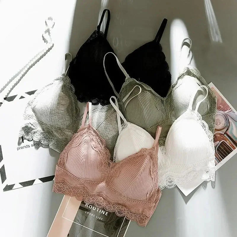 Biustonosz bralette prążkowany materiał
