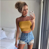 Biustonosz bandeau marszczony